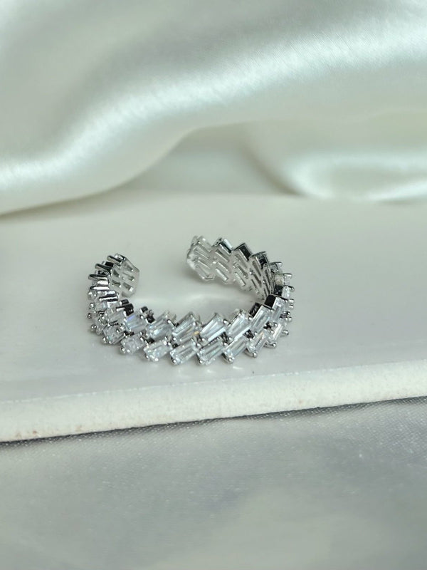 Silver Double Eternity Ring