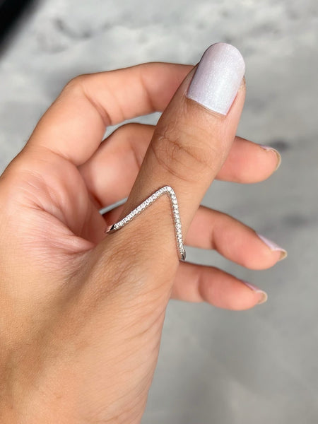 Reversible V Silver Ring