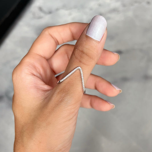 Reversible V Silver Ring