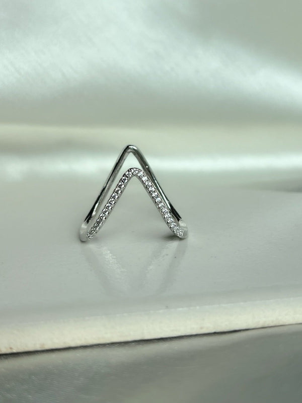 Reversible V Silver Ring