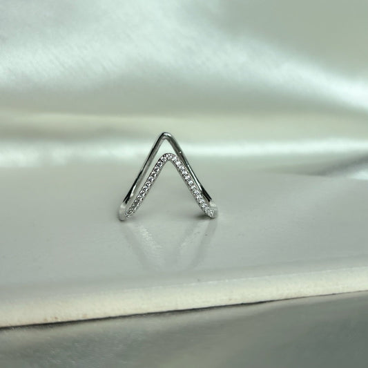 Reversible V Silver Ring