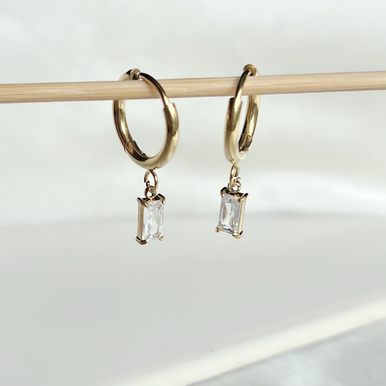 Stella White Earrings