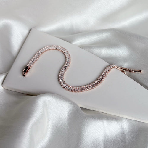 Rose Baguette Tennis Bracelet