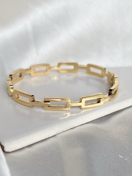 Classic Gold Link Stack Band