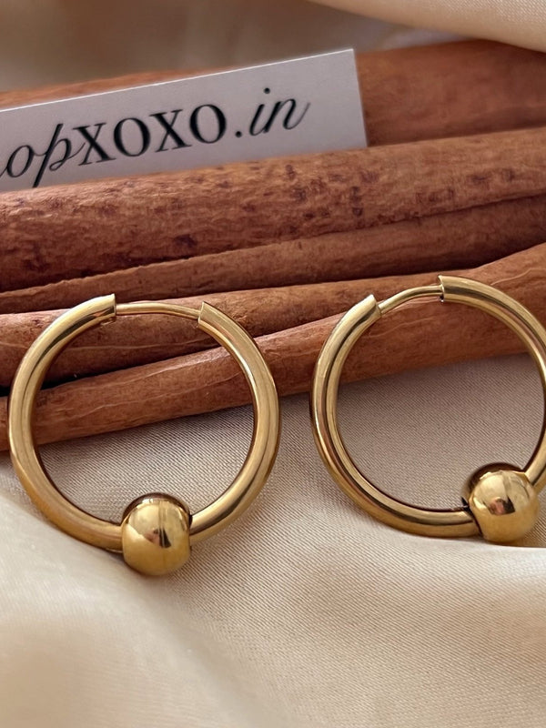 Gold Ball Hoops