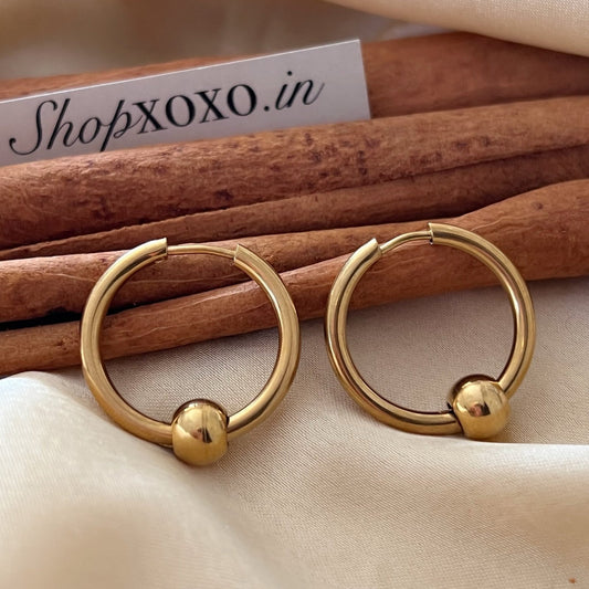 Gold Ball Hoops