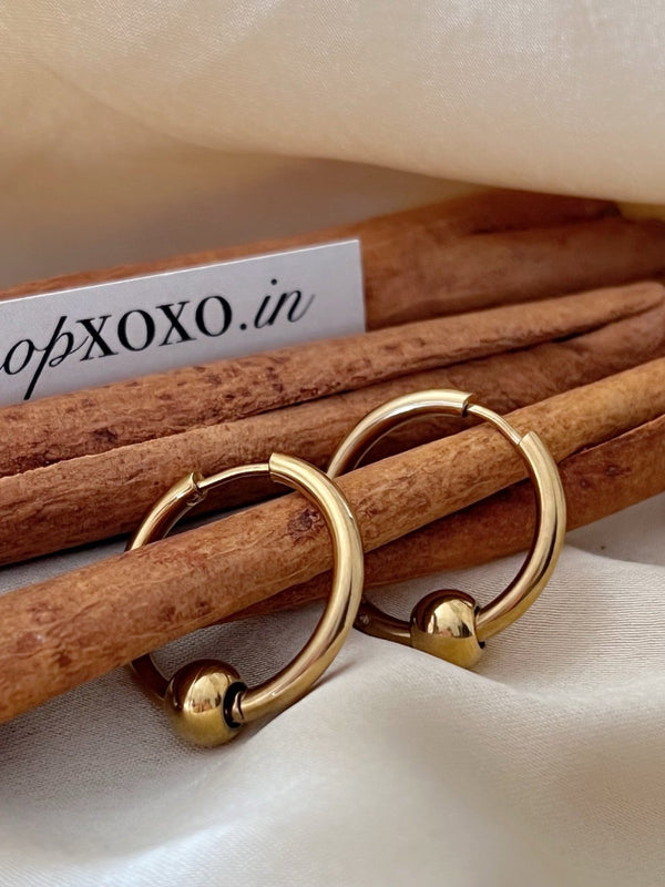 Gold Ball Hoops