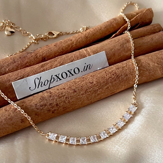 Crescent Diamanté Necklace