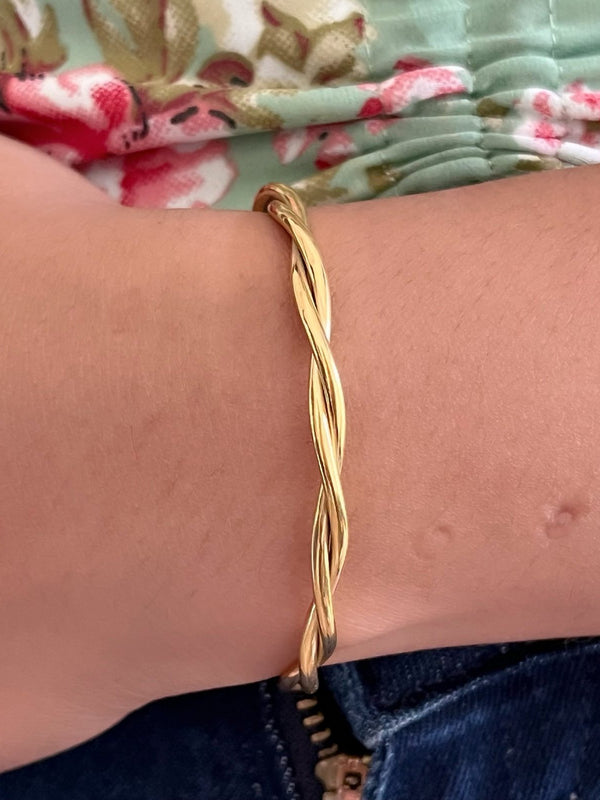 Gold Twisted Chic Cuff