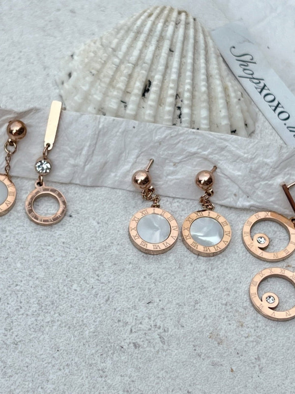Rose Set of 3 Earrings