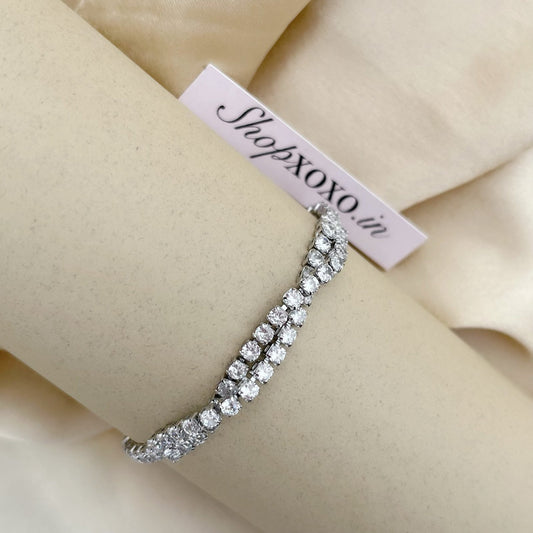 Entwined Drawstring Tennis Bracelet
