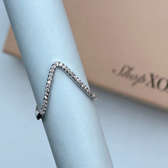 Reversible V Silver Ring