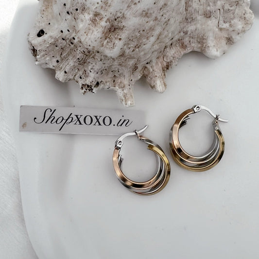 Triple Tone Hoops