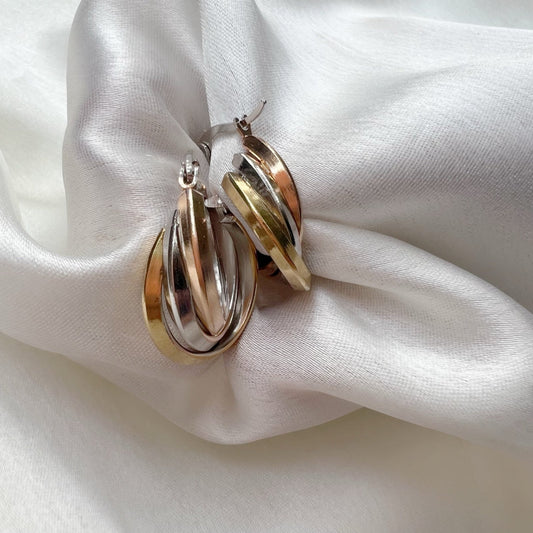 Triple Tone Hoops