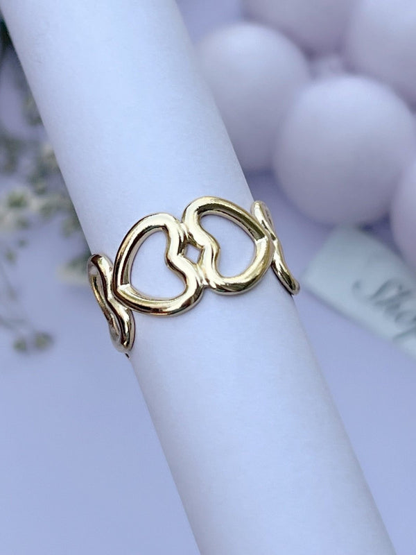 Little Hearts Gold Ring