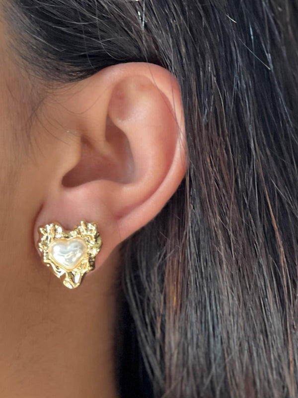 Gilded Heart Earrings