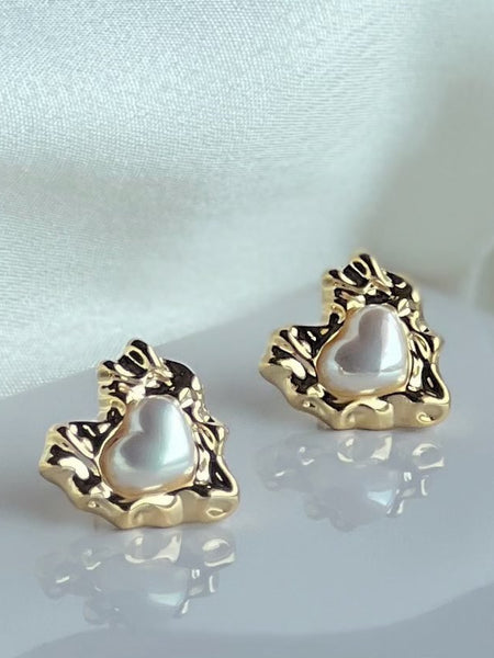 Gilded Heart Earrings