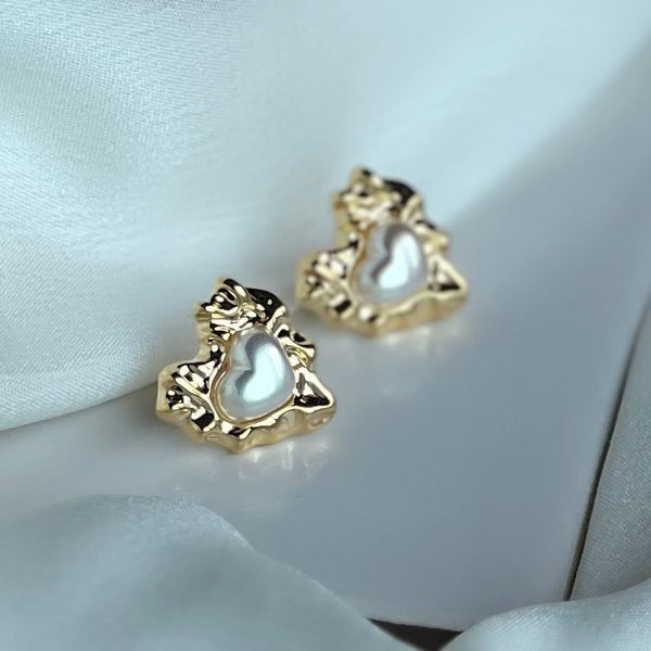Gilded Heart Earrings