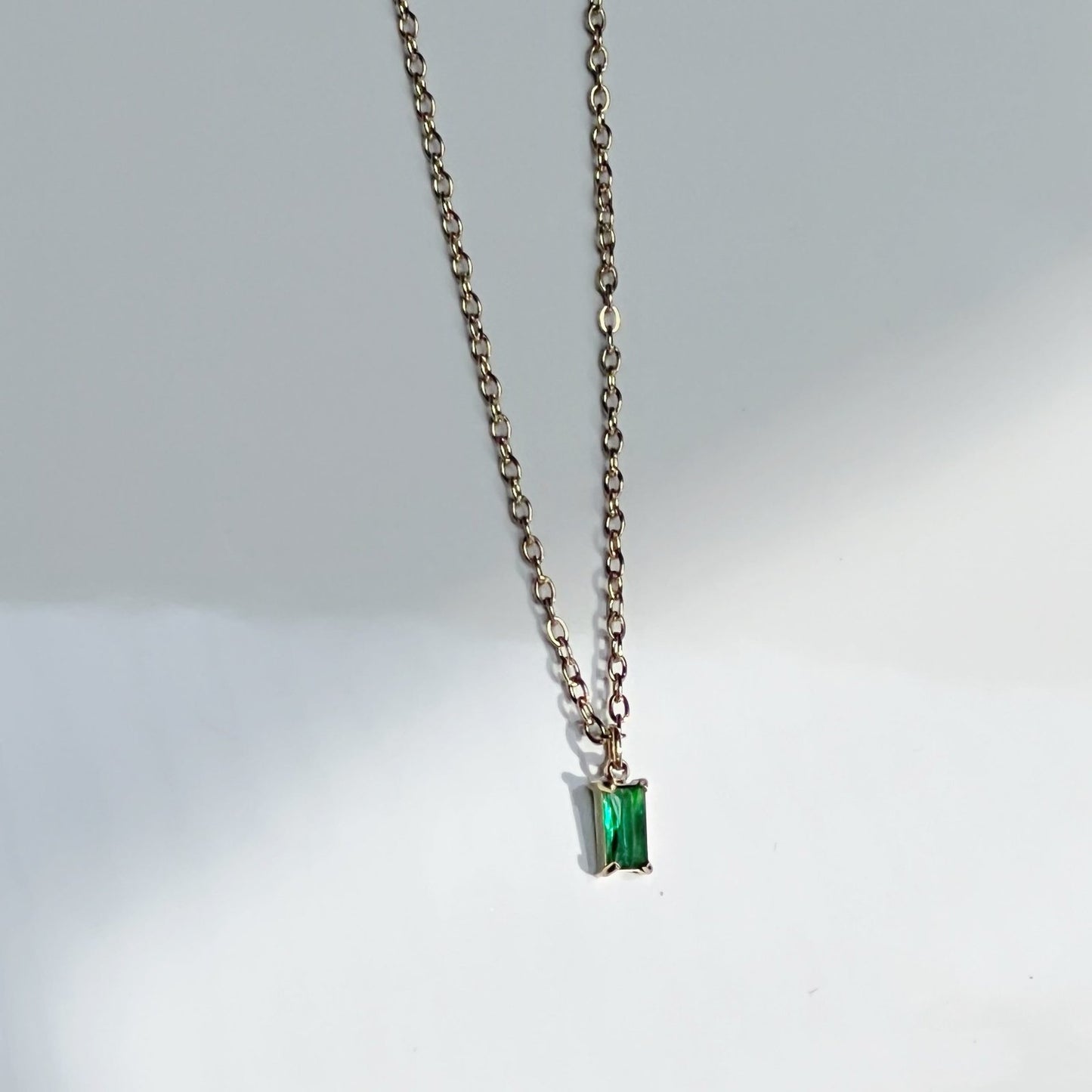 Minimal Emerald Necklace