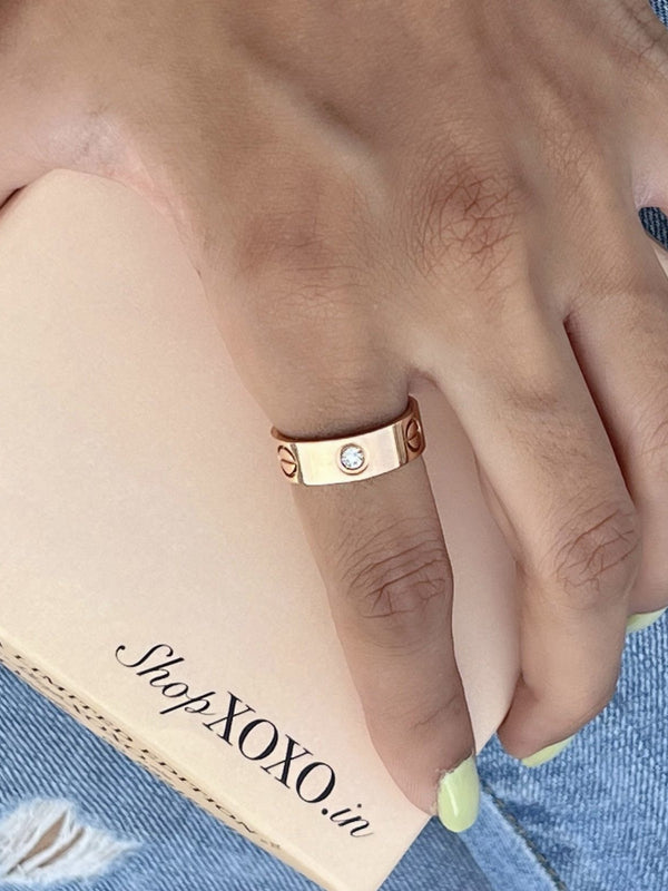 Rose Diamanté Ring