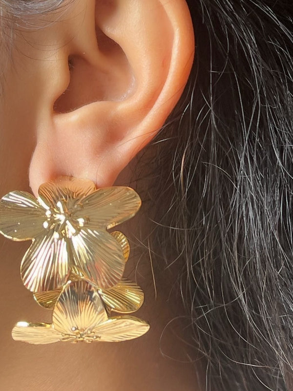 Oversized Floral Hoops