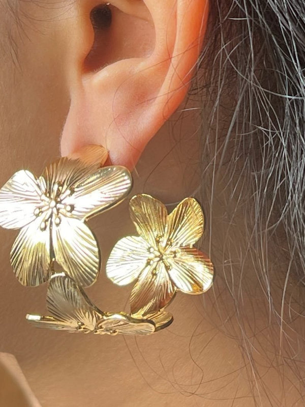 Oversized Floral Hoops