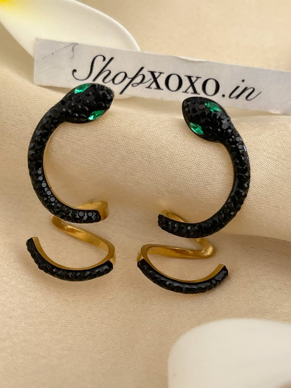 Black Luxe Serpenti Earrings