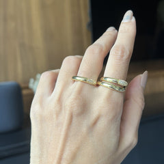 Glam 2 finger ring