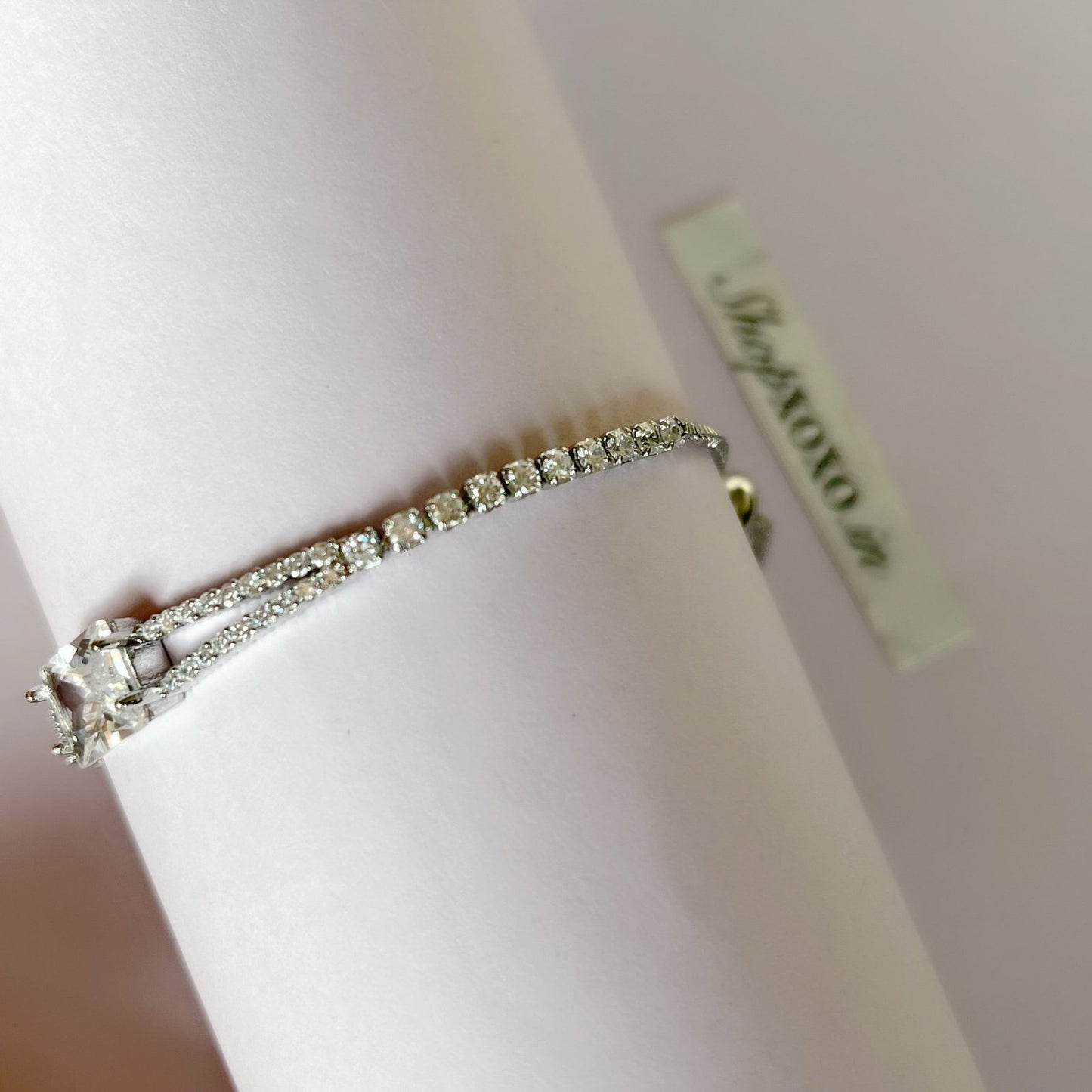 Camilla White Drawstring Bracelet