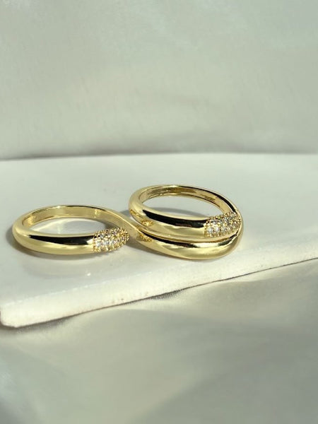Glam 2 finger ring