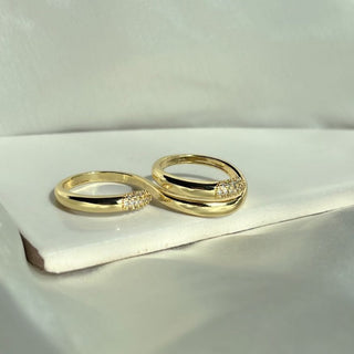 Glam 2 finger ring