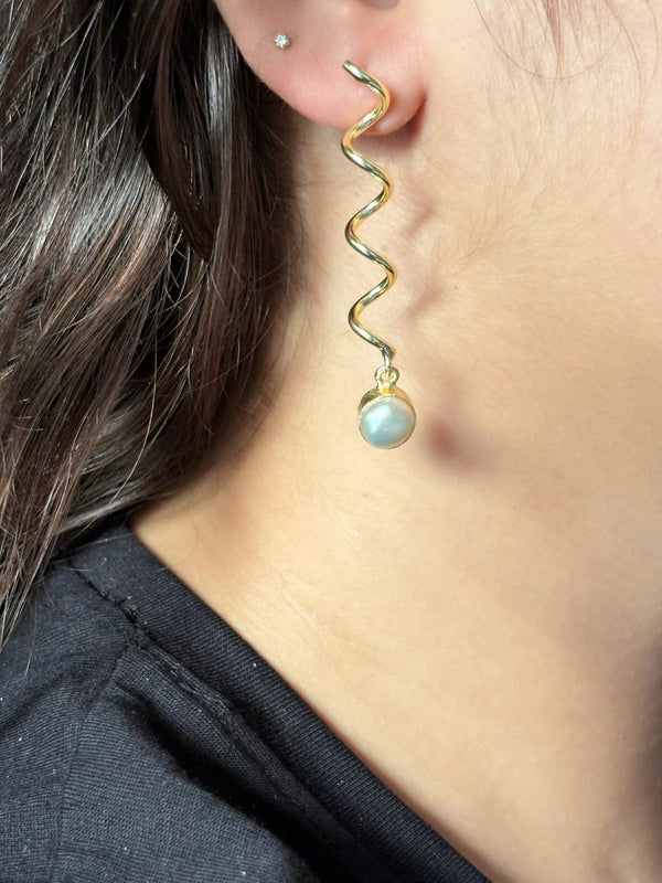 Swirl Pearl Earrings