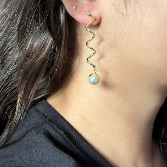 Swirl Pearl Earrings