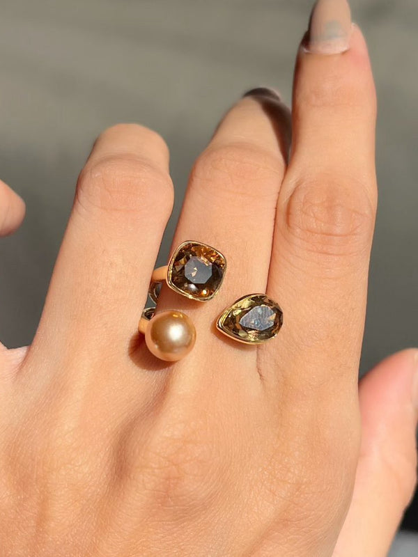 Pearl Topaz Ring
