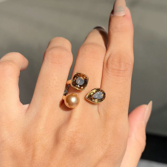 Pearl Topaz Ring