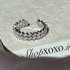 Silver Double Eternity Ring