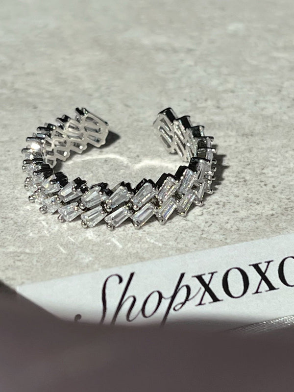 Silver Double Eternity Ring