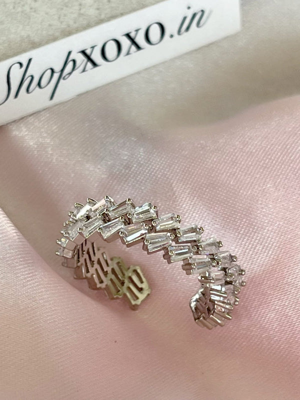 Silver Double Eternity Ring