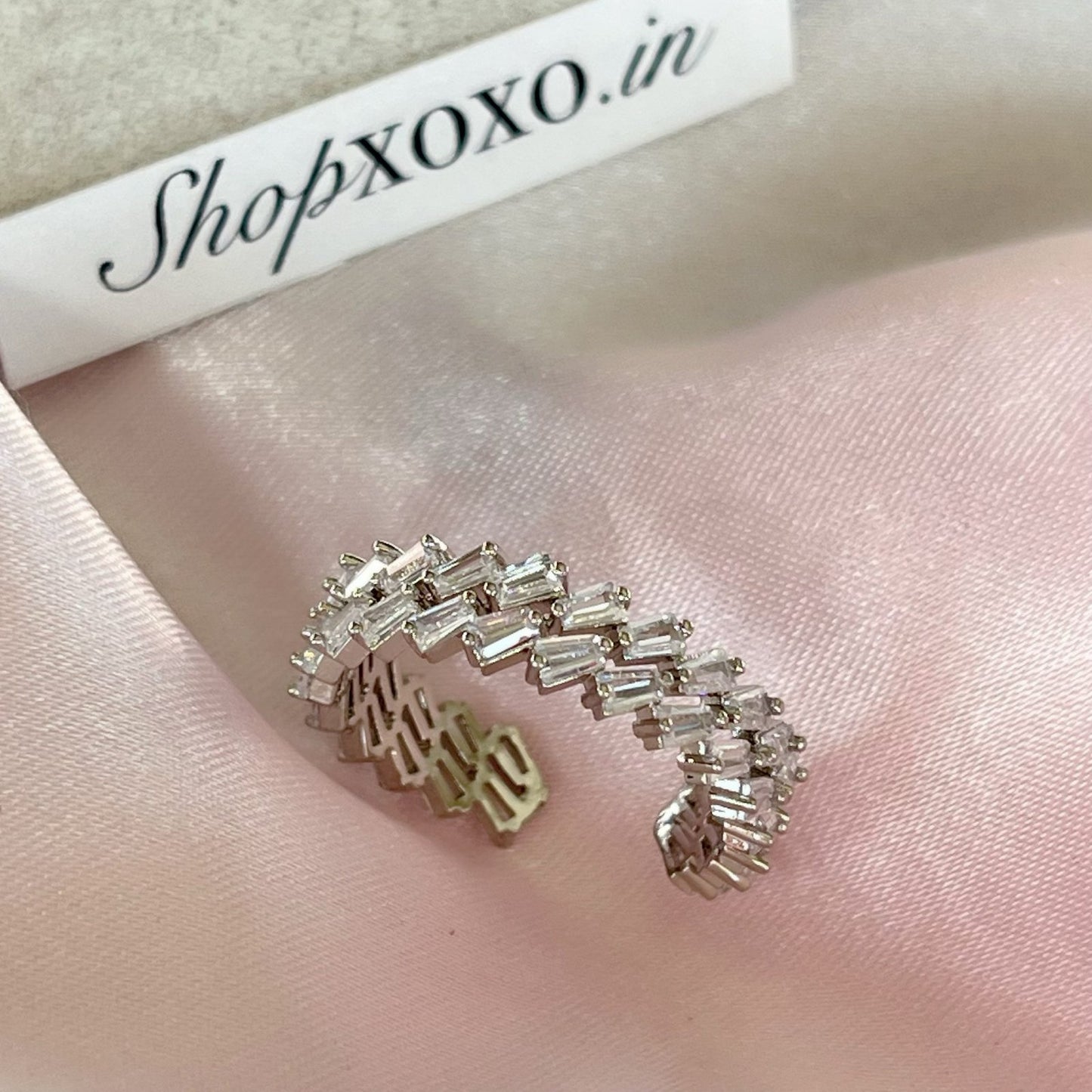 Silver Double Eternity Ring