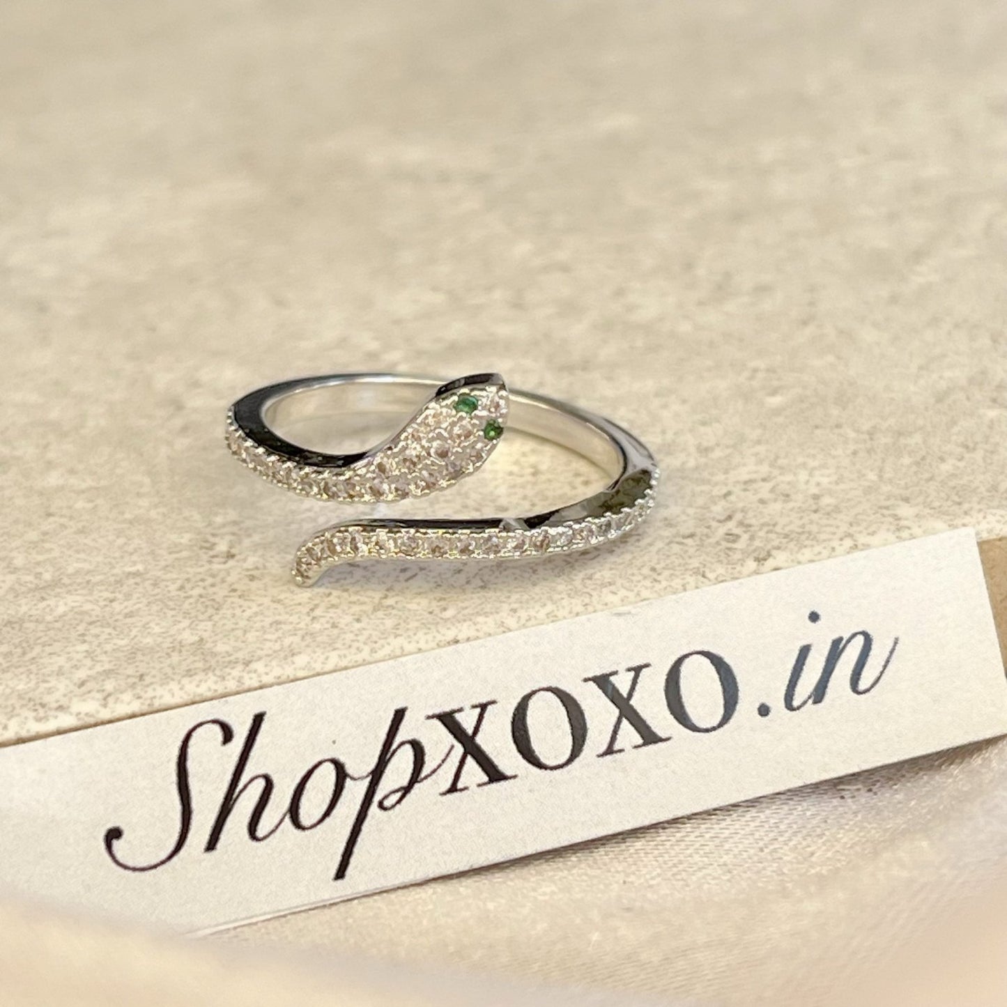 Silver Luxe Serpenti Ring