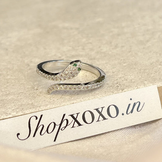 Silver Luxe Serpenti Ring