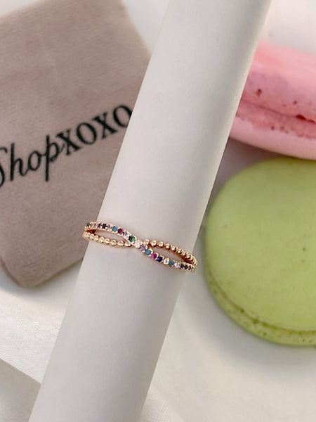 Multicolour Infinity Ring