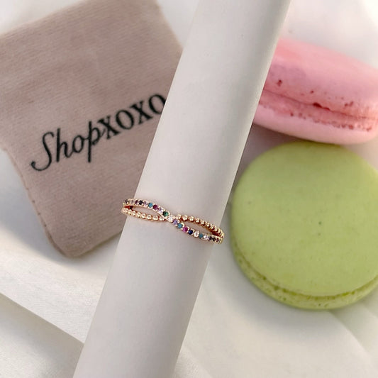 Multicolour Infinity Ring